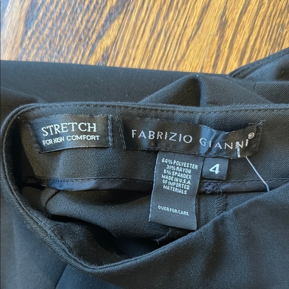 Z Fabrizio Gianni Women 4 Stretch Black Pantsuit with Front Zipper - Picture 2 of 3